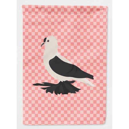 Carolines Treasures Saxon Fairy Swallow Pigeon Pink Check Canvas House Flag BB7946CHF